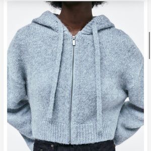 ZARA Women Knit Full Zip Sweater